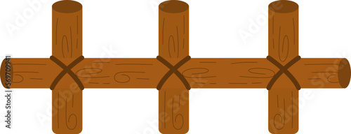 Wooden fence illustration