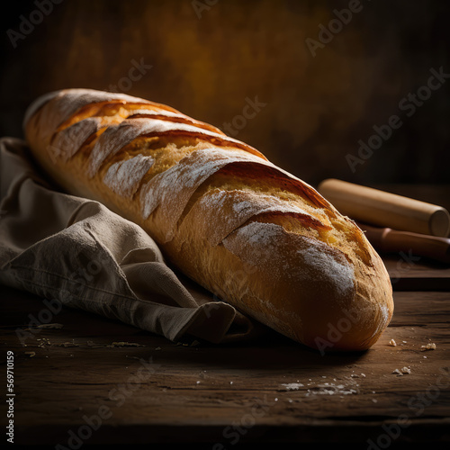 Bread fresh baked, generative AI