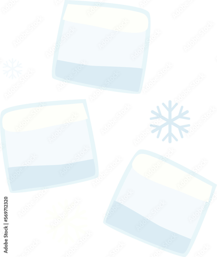 Blue ice cube Blue ice cube