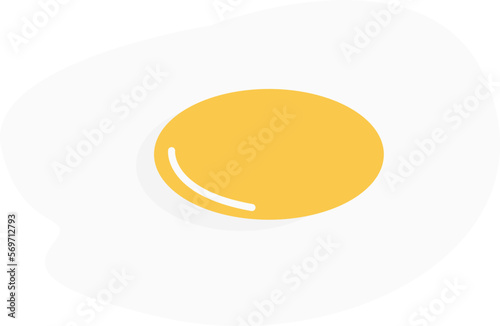 Omelette yolk illustration