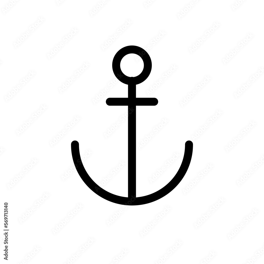 Anchor icon vector logo design template Anchor icon vector logo design template