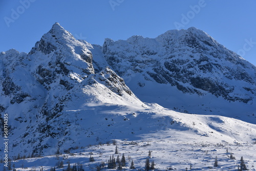 Świnica, Tatry, szczyt, góra, zima, śnieg, 