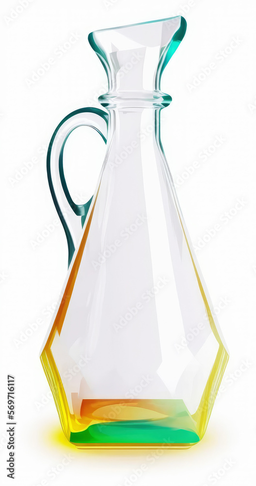 Empty Glass Decanter Isolated on a White Background Empty Glass Decanter Isolated on a White Background