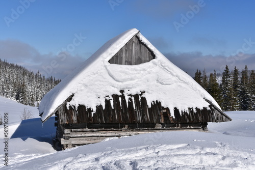 Tatry, Dolina Gąsienicowa, zima, śnieg, mróz, pogoda