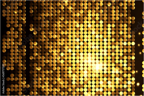 Gold Seamless Shimmer Background with Shiny Golden and Black Paillettes Sparkle Glitter Techno Background Glittering Sequins Club Screen Abstract Technology Background photo