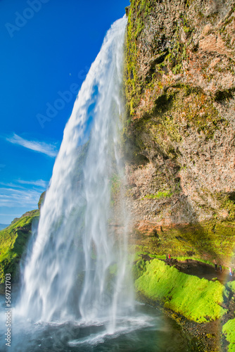 Seljalandfoss waterfalls in summer season, Iceland photo