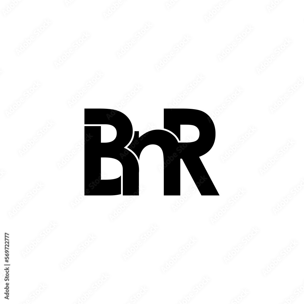 Obraz premium bnr lettering initial monogram logo design