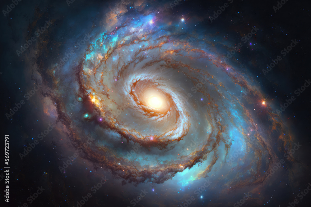 Glimmering galaxies in an endless universe, generative ai Glimmering galaxies in an endless universe, generative ai