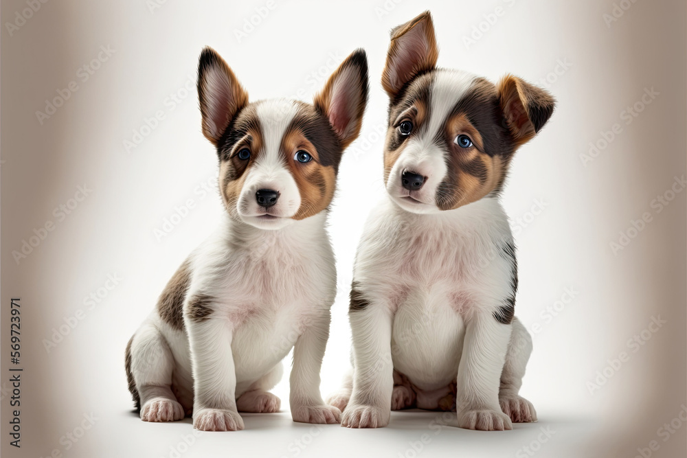 dog on white background, full body with free space, Made by AI,Artificial intelligence dog on white background, full body with free space, Made by AI,Artificial intelligence