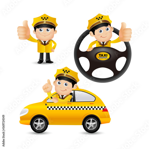 People Set - Profession - Taxi Driver