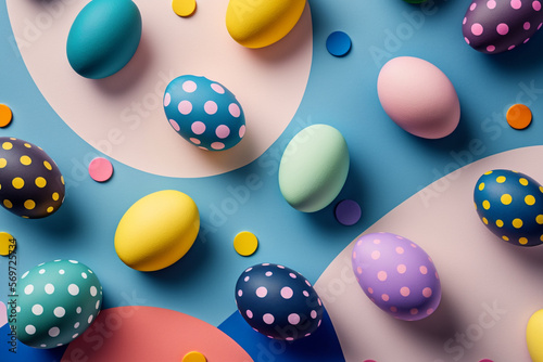 colorful eggs Easter generative ai