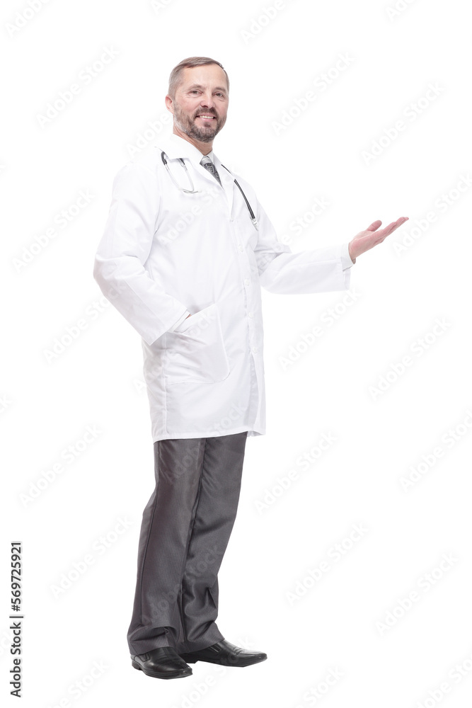 Mature male doctor. isolated on a white background. Mature male doctor. isolated on a white background.