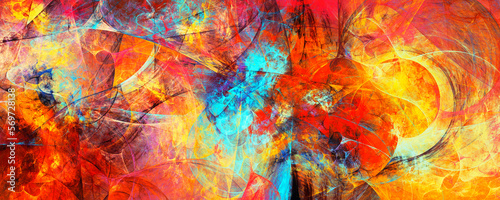 Art paints summer. Bright artistic painting background. Abstract coloful patt...