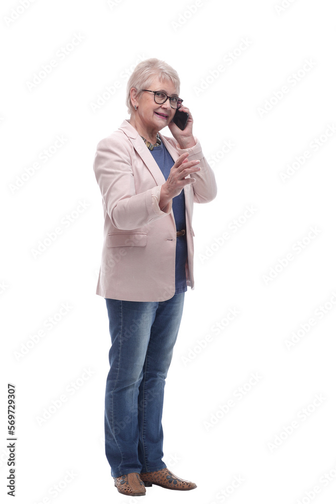cute senior woman talking on her smartphone cute senior woman talking on her smartphone