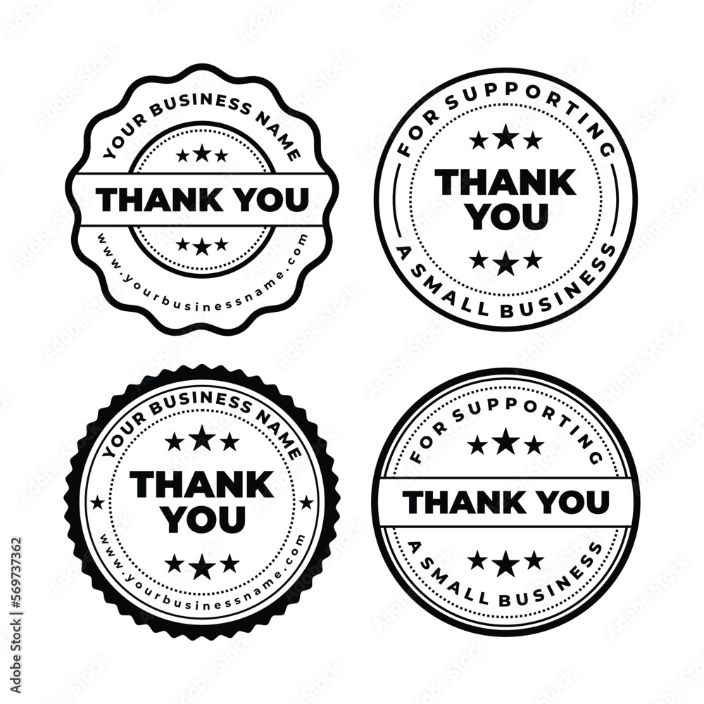 Thank you label badges template Thank you label badges template