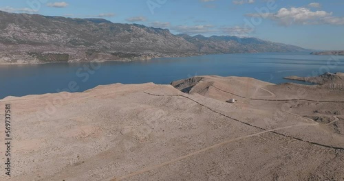 Island Pag with a view to the Velebit Channel photo