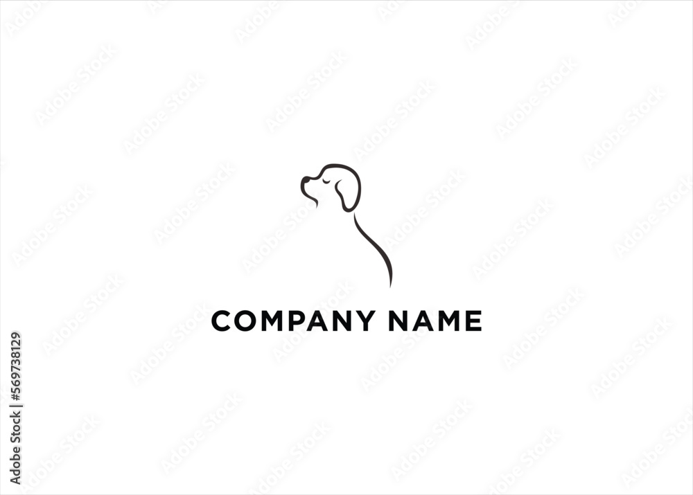 Fototapeta premium Dog logo design template inspiration vector illustration