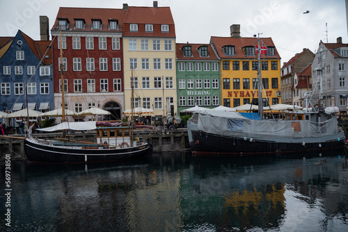 Canvas Print canal in copenhagen denmark