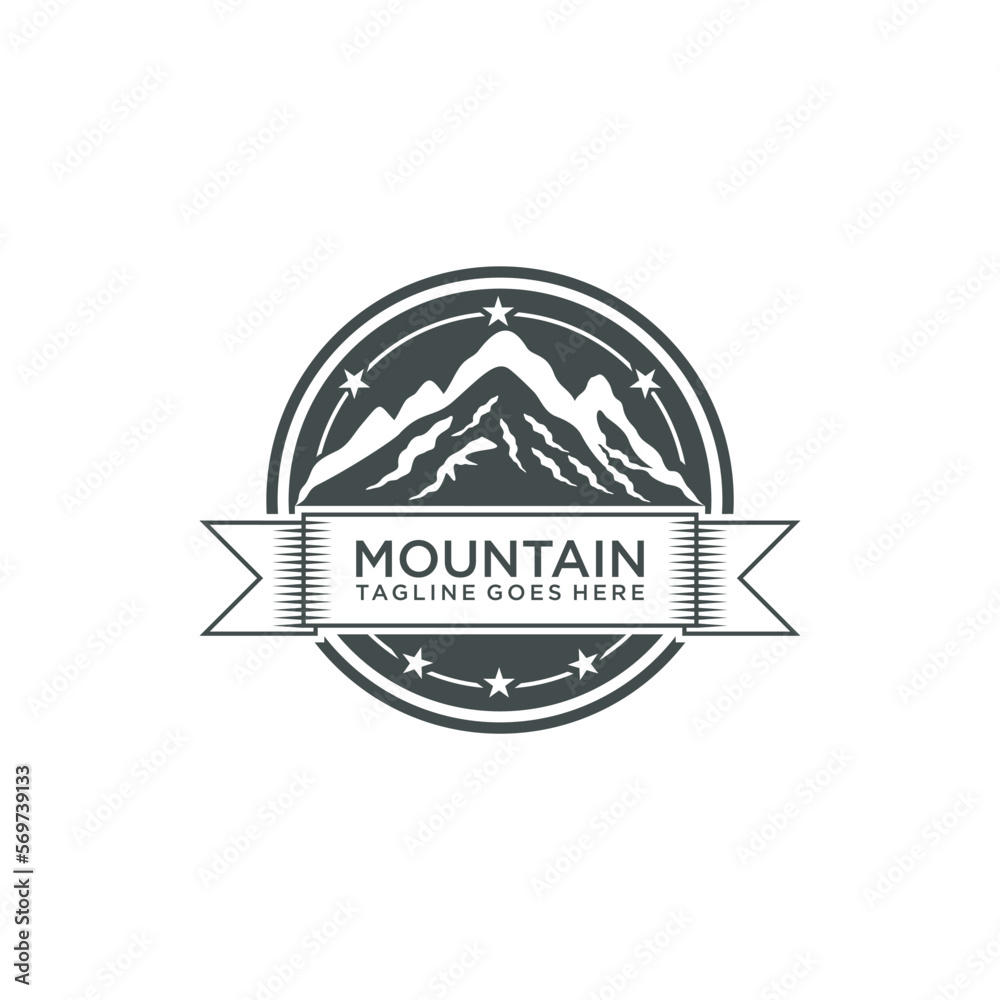 Fototapeta premium adventure logo design inspiration, with luxury badge, vector eps 10