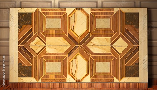 Wooden and marble Panel For Walls and floor