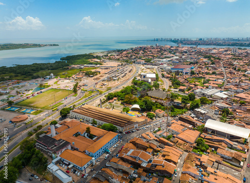 Aerial photo with drone of the city of São Luis do Maranhão in Brazil photo