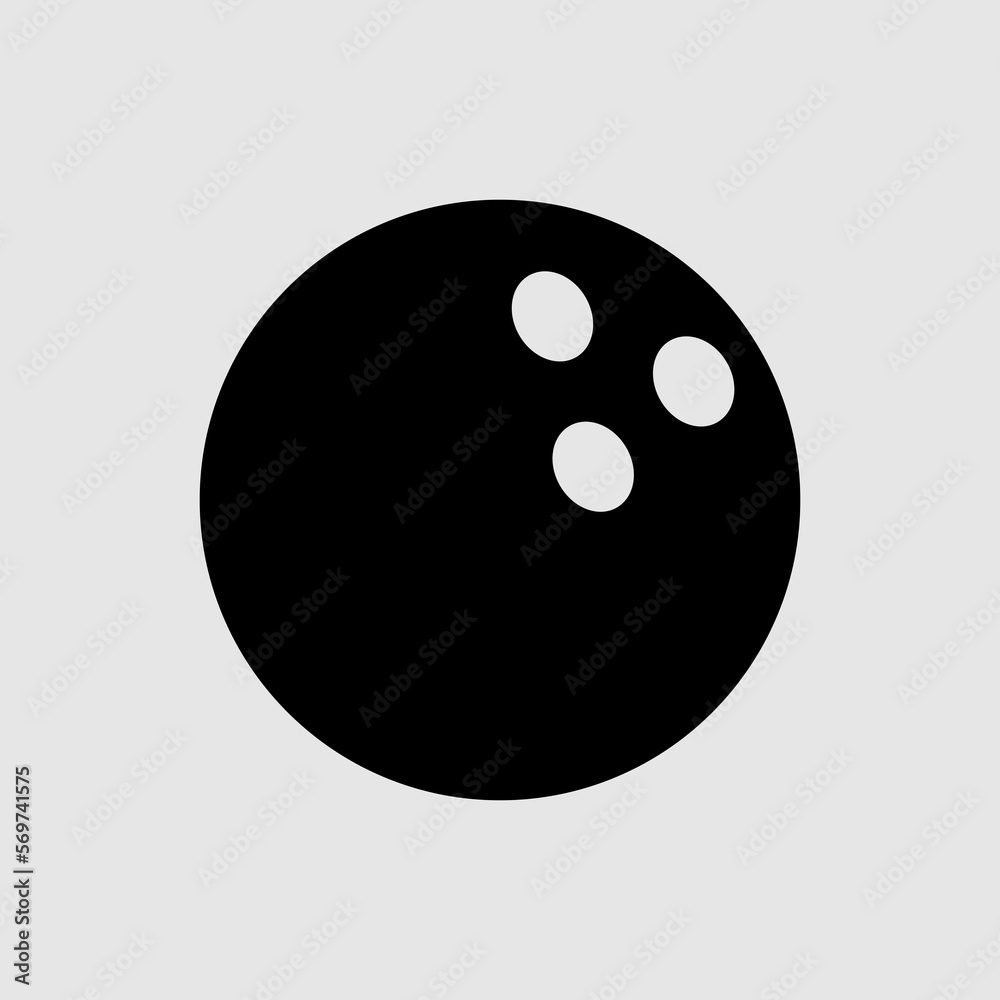 Obraz premium Bowling ball Icon Vector. trendy style illustration on white background..eps