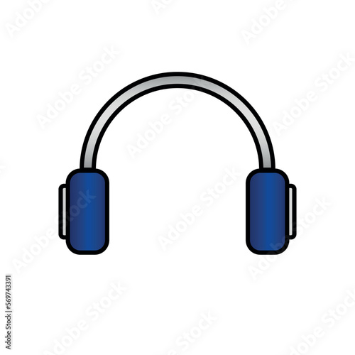 Headphones icon on white.