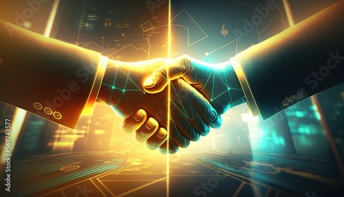 Unlock Financial Success with a Strong Business Handshake: Invest in the Stock Market for Prosperity and Growth