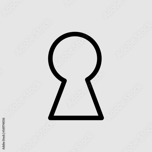 Keyhole Icon Vector. Simple flat symbol. trendy style illustration on white background..eps