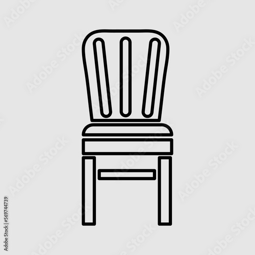 Stool  chair flat vector icon. trendy style illustration on white background