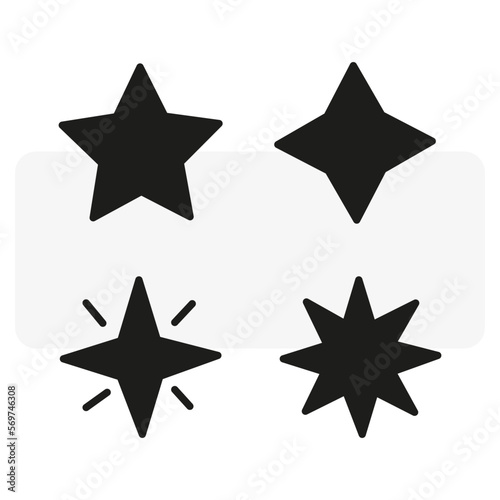 black stars icons. Star icon. Vector illustration.
