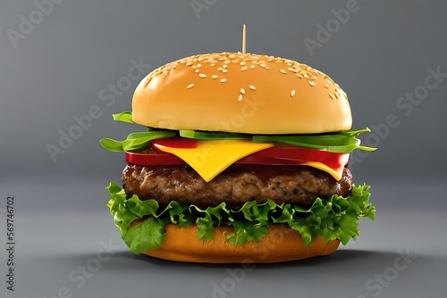 Cheeseburger - generative AI illustration