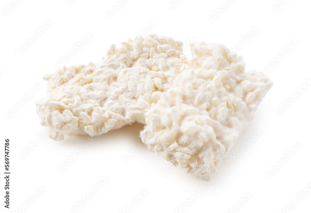 Rice malt placed against a white background. Koji mold. Rice malt placed against a white background. Koji mold.