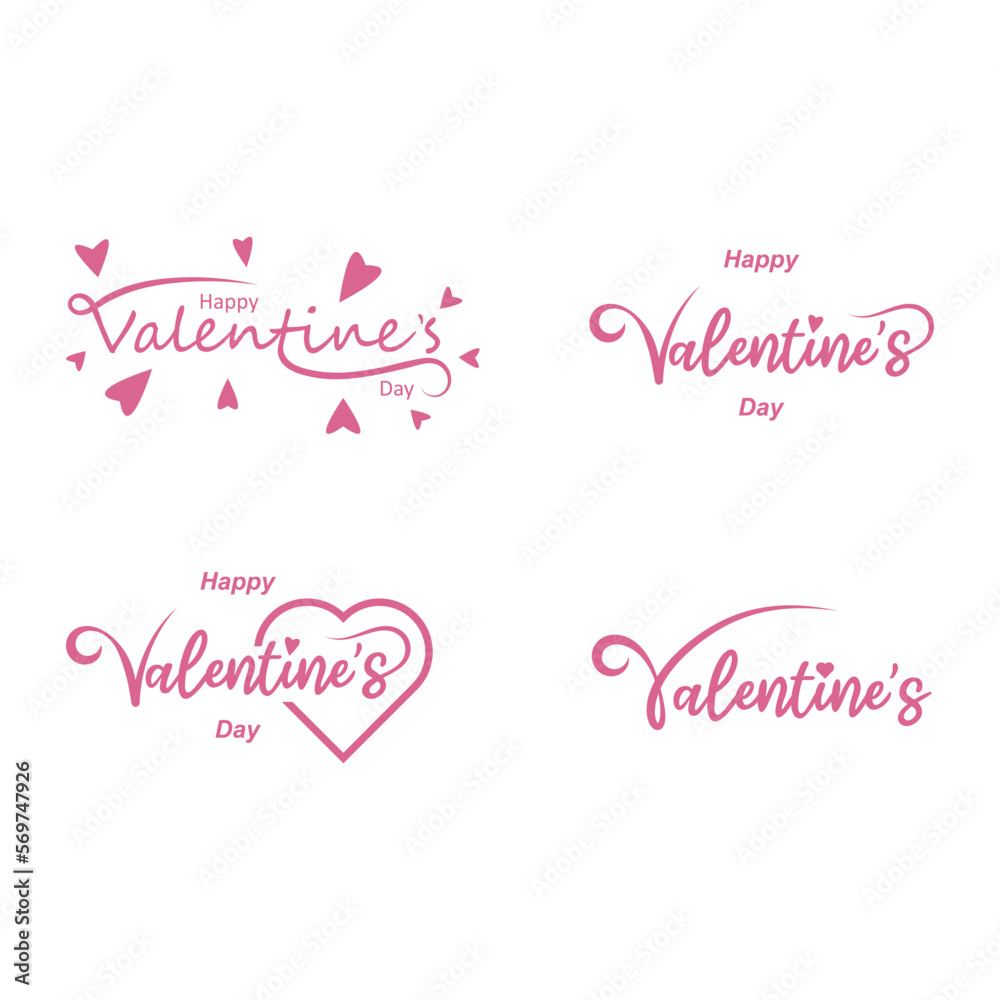  Happy Valentines Day typography