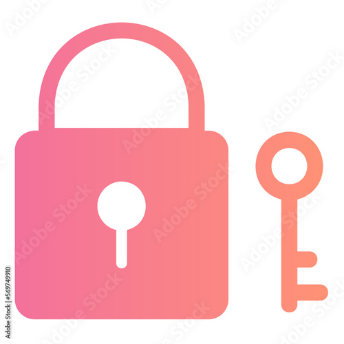 lock gradient icon