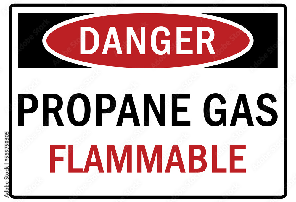 Propane warning sign and labels propane gas flammable Propane warning sign and labels propane gas flammable