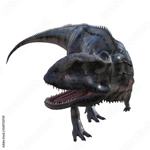 Majungasaurus dinosaur isolated 3d render