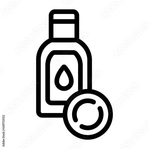 makeup remover line icon