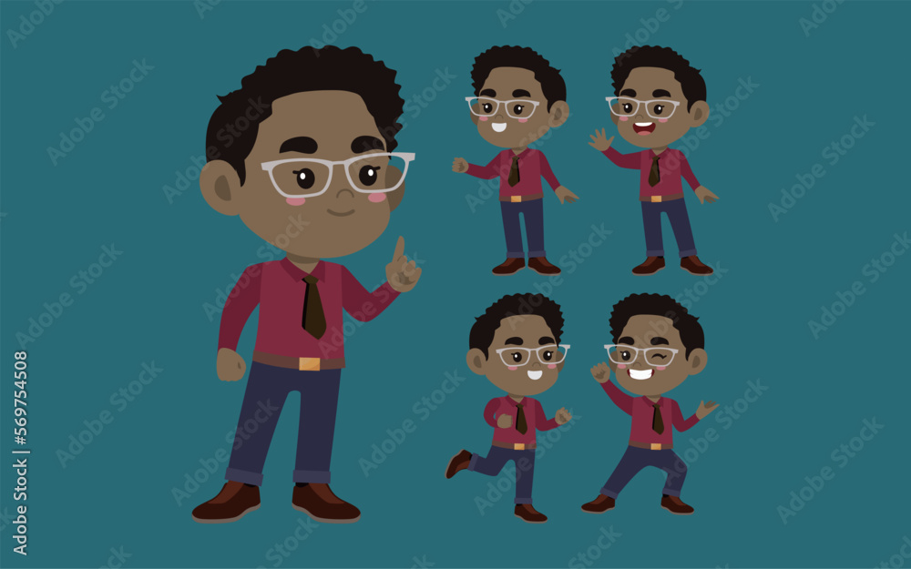 Office worker with different poses Office worker with different poses