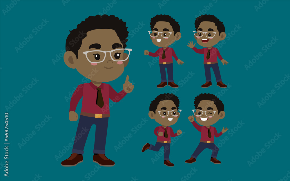 Office worker with different poses Office worker with different poses