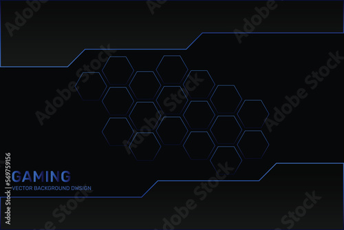 Gaming concept soft lighting effect background template design.