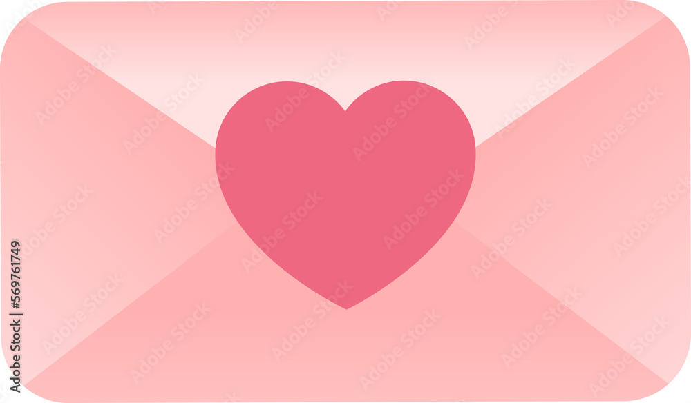 love letter illustration isolated