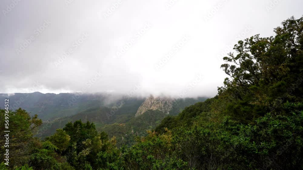 Landscape Under Clouds Of Roque De Agando Landscape Under Clouds Of Roque De Agando