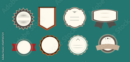 Retro Badge Vector, blank Badge illustration 