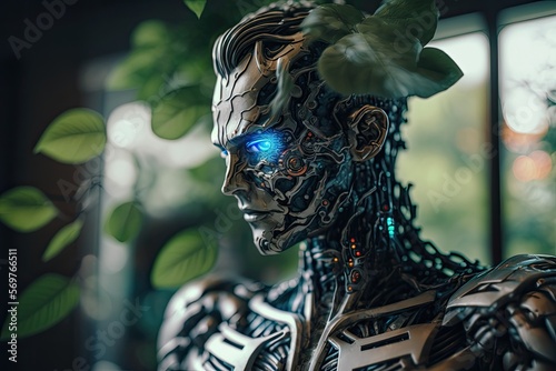 Artificial intelligence  AI  robot  cyborg replacing human labor  technology  old  future  music  halloween  3d  cyborg  metal  circuit  computer  board  data  digital  chip  electronics  motherboard 
