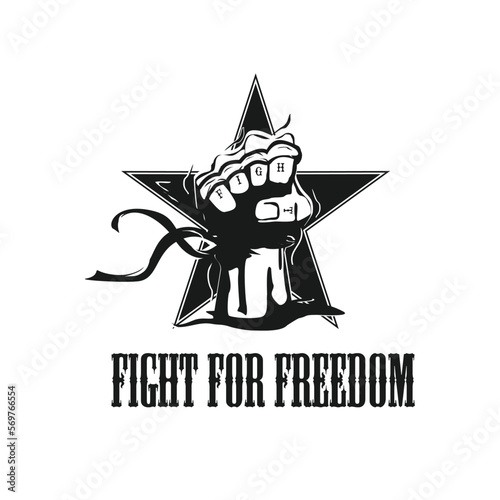 fight for freedom fist illustration