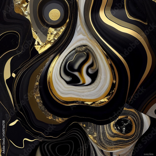 black onyx, white marble, & gold-accented luxury design background