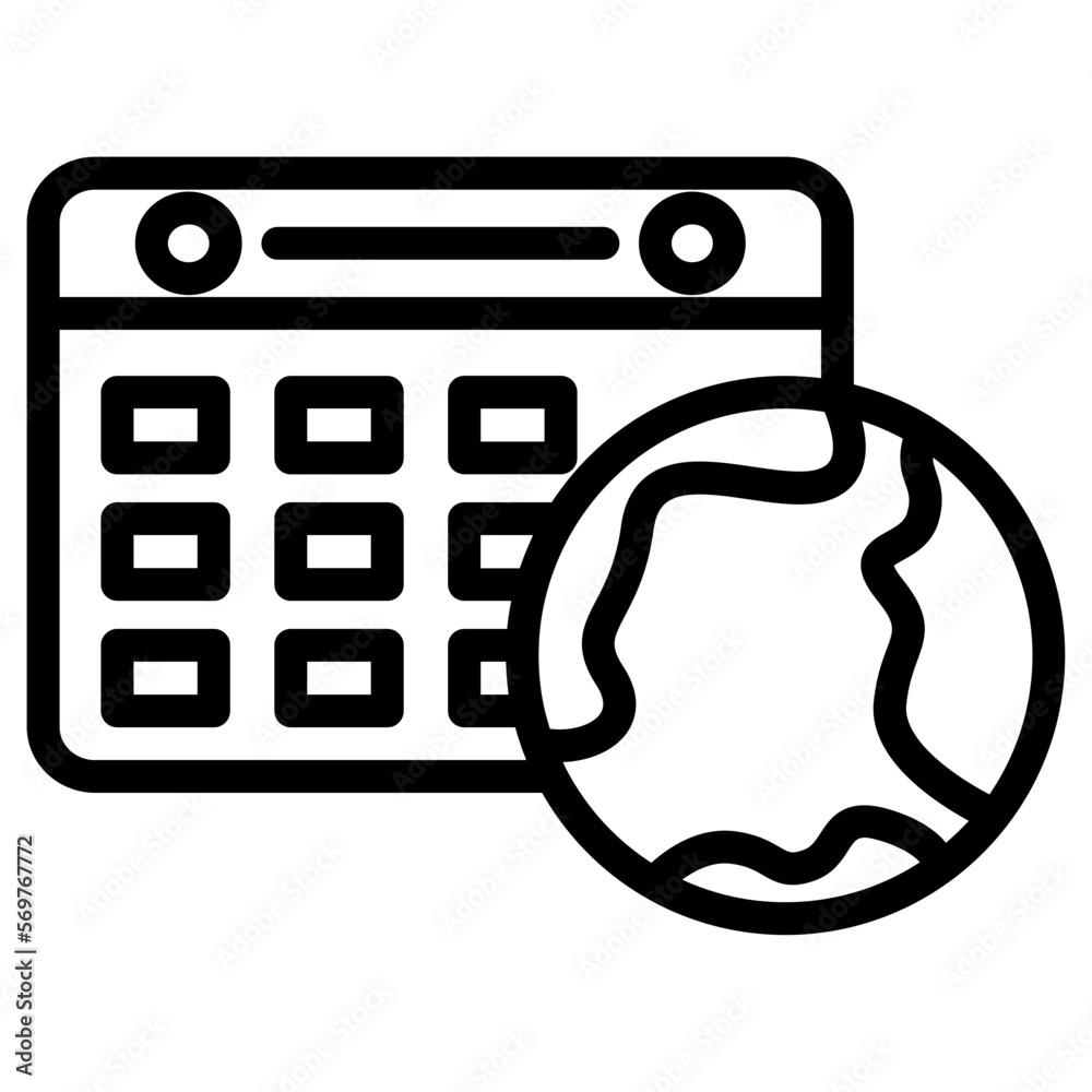 Fototapeta premium calendar earth day icon