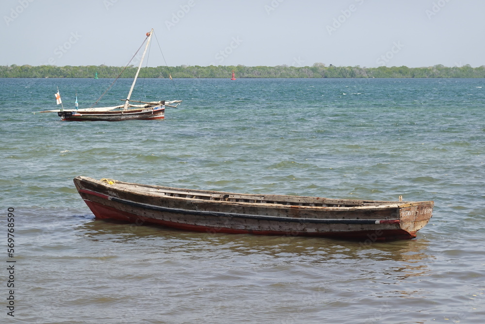 Fototapeta premium Kenya - Lamu Island - Lamu Town - Lamu Boats - Dhow