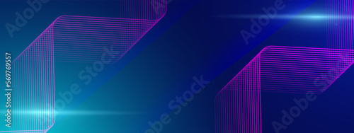 Vector Abstract futuristic circuit board and mesh line, Illustration high computer and Communication technology on blue color background. High tech digital technology, global social media concept